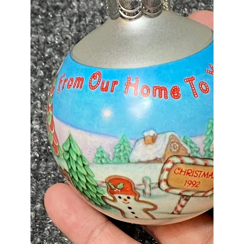 Hallmark Keepsake‎ Ornament 1992 From Our Home to Yours Glass Gingerbread NOS